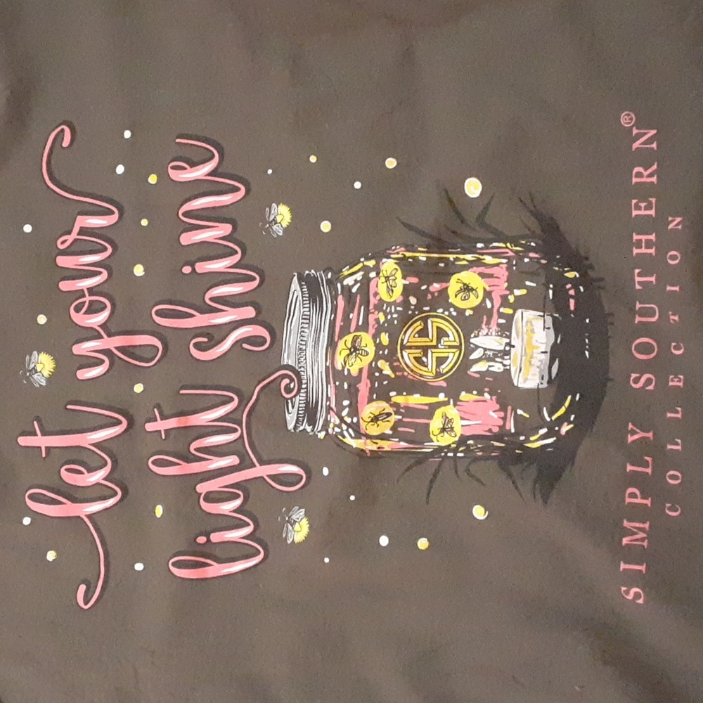 "Let Your Light Shine” Long Sleeve tee. Size large. Olive green